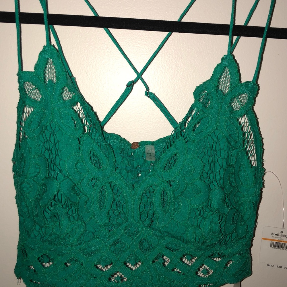 NWT FREE PEOPLE FP ONE ADELLA Lace Bralette Sz S